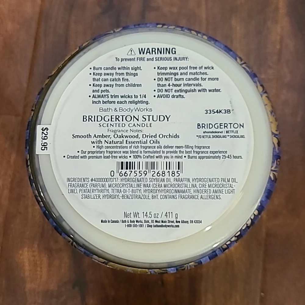 BRIDGERTON STUDY 3 Wick Candle Bath And Body Works + Bridgerton - Picture 5 of 5